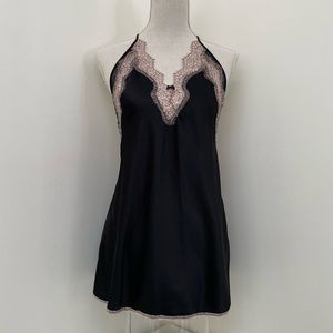 Victoria’s Secret Black with Blush Pink Lace Lingerie